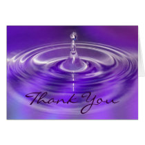 Thank You Card - Purple Water Drop