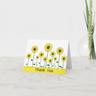 Thank You Card (sunflower) card