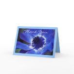 Thank You Card (Template) Anemones Floral Blue