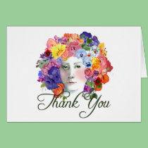 Thank You Card Watercolor Flowers cards