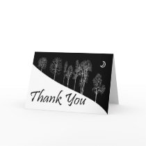 THANK YOU CARD WHITE TREES ON HILL by dgpaulart THANK YOU CARD WHITE TREES ON HILL