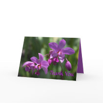 Thank You Card - Wild Purple Orchids