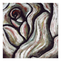 Thank You Card with a Rose Fine Art Painting