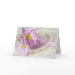 Thank you card with pick daisy flowers