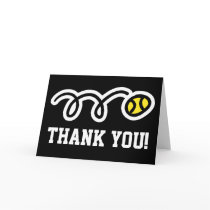 Thank You card with tennis ball design cards