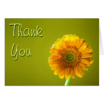 Thank You Card - Yellow Daisy Gerbera Flower