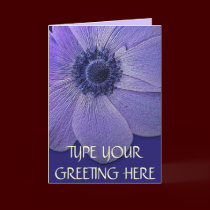 Thank You Cards Blue Flowers Custom Greeting Card cards