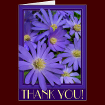 Thank You Cards Blue Flowers Custom Greeting Card cards