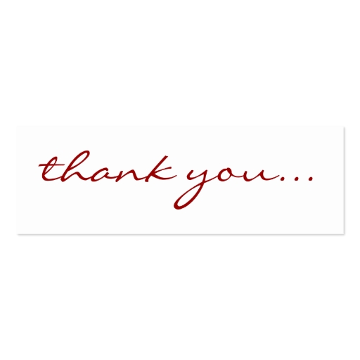 Thank You Cards Double Sided Mini Business Cards Pack Of 20 Zazzle Thank You For Your Business Card Template