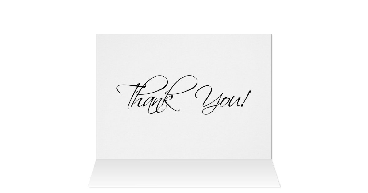 Thank You Cards Fancy Script Yellow Zazzle