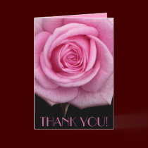 Thank You Cards Pink Flowers Custom Greeting Card cards