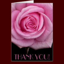Thank You Cards Pink Flowers Custom Greeting Card cards