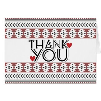 Thank You Cards | Trendy Aztec Pattern