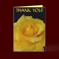 Thank You Cards Yellow Flower Custom Greeting Card cards