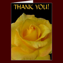 Thank You Cards Yellow Flower Custom Greeting Card cards