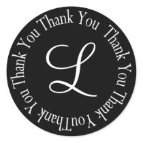 Thank You Circle Letter "L" - Customized stickers by Initialreaction Thank You Circle Letter "L" - Customized stickers