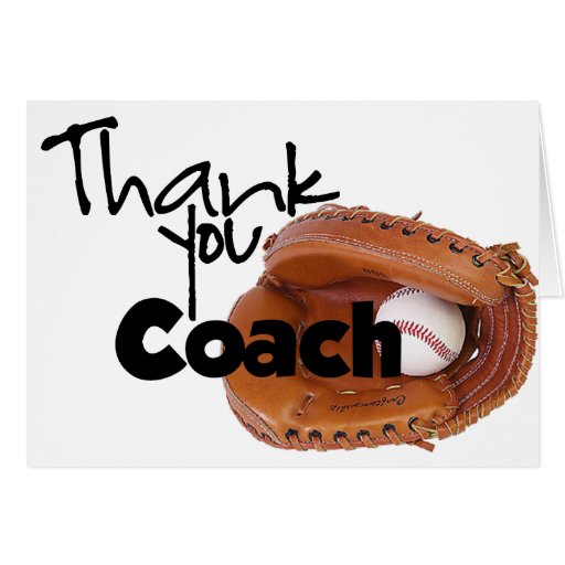 Thank You Coach Baseball Greeting Card Zazzle