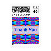 Thank You Colorful fractal Postage Stamp