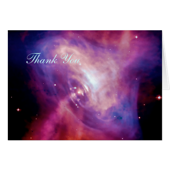 Thank You - Crab Pulsar Time Lapse Greeting Card Thank You - Crab Pulsar Time Lapse Greeting Card