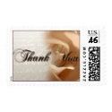Thank You Cream Rose Wedding Postage stamp