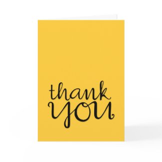 Thank You Cursive black Card card