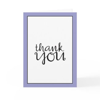 Thank You Cursive black framed Card card