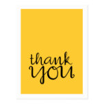 Thank You Cursive black Postcard