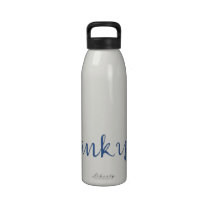 Thank You Cursive blue Water Bottle water bottles