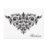 Thank you customizable silhouette chandelier post card