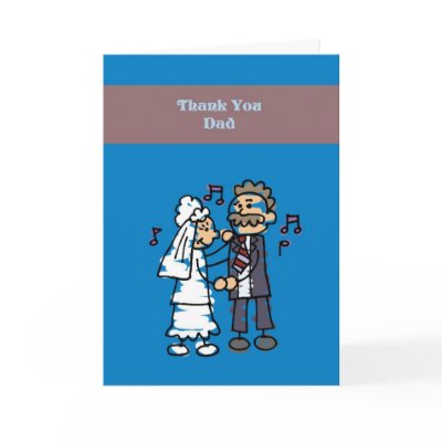 Thank You Dad Wedding Card