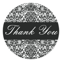 Thank You Damask Envelope Sticker Seal by hummingbirdcake Thank You Damask Envelope Sticker Seal