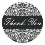 Thank You Damask Envelope Sticker Seal