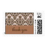 thank you damask postage stamp