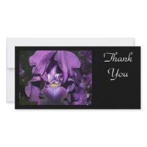 Thank You-Deep Purple Iris Personalized Photo Card