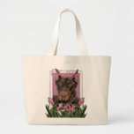 Thank You - Doberman - Red - Rocky Tote Bags