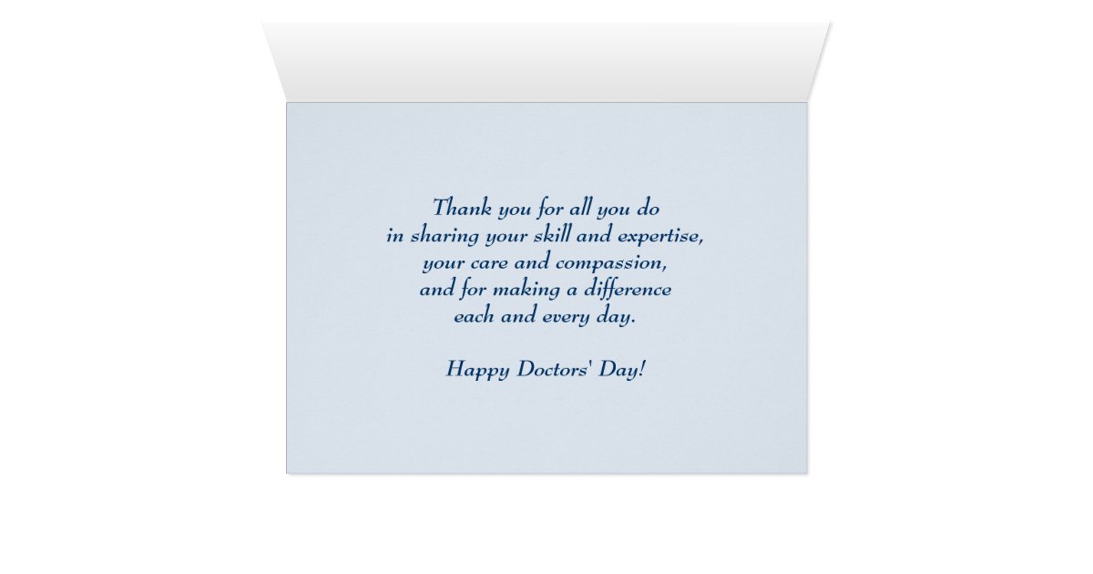 Thank You. Doctors' Day Customizable Cards Zazzle