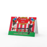 Thank you dog and bear at the circus having fun cards