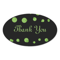 "Thank You" Dots in Shades of Green [a]