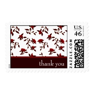 thank you : elegant floral : stamp