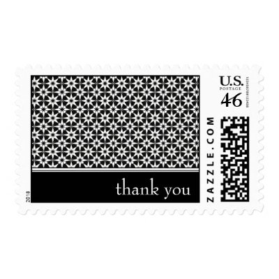 thank you : elegant floral : stamps