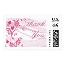 Thank You Elegant Mauve Floral Postage