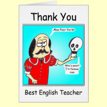 Thank you - English Teacher cards