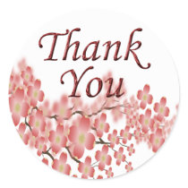 Thank You Envelope Seal Dogwood Design stickers by TDSwhite Thank You Envelope Seal Dogwood Design stickers