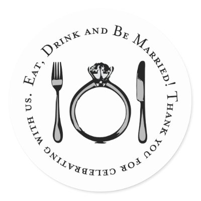 Thank You Favor Sticker | Eat, Drink & Be Married