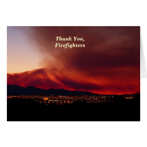 Thank You Firefighters Greeting Card Zazzle