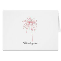 Thank You Fireworks/4th of July Note Card cards