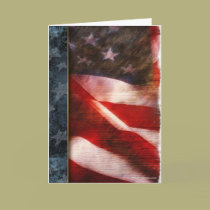 Thank You Flag-1 Blank cards
