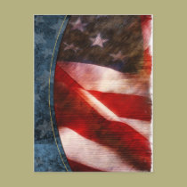 Thank You Flag-2 Blank postcards