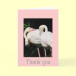 Thank you Flamingo bird greeting card