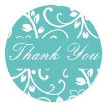 Thank You Floral Vine Envelope Sticker Seal